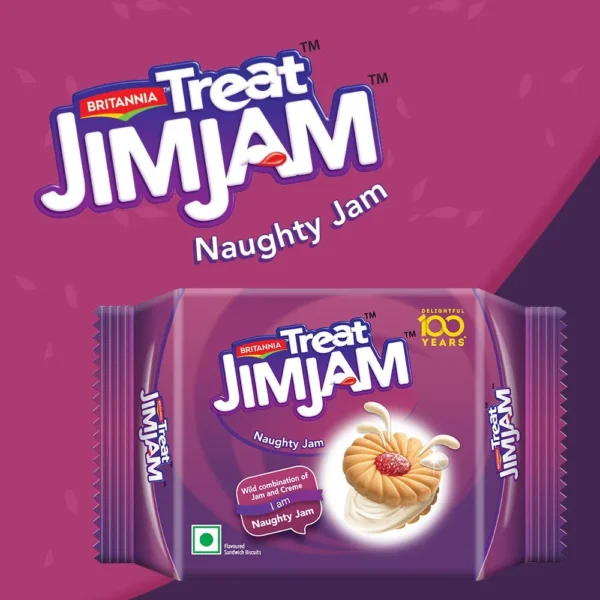 Britannia Treat Jim Jam Sandwich Crème Biscuits