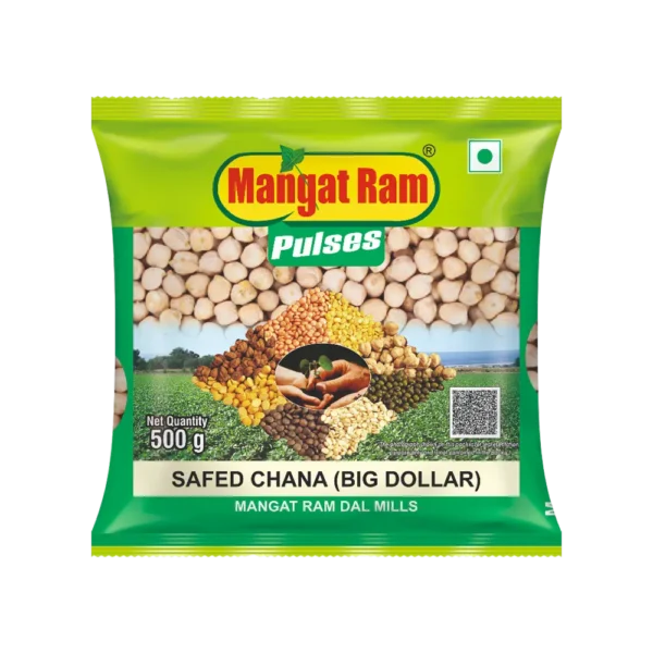 Mangat Ram Unpolished Kabuli Chana (Big Size) / Large White Chickpeas / Garbanzo Beans