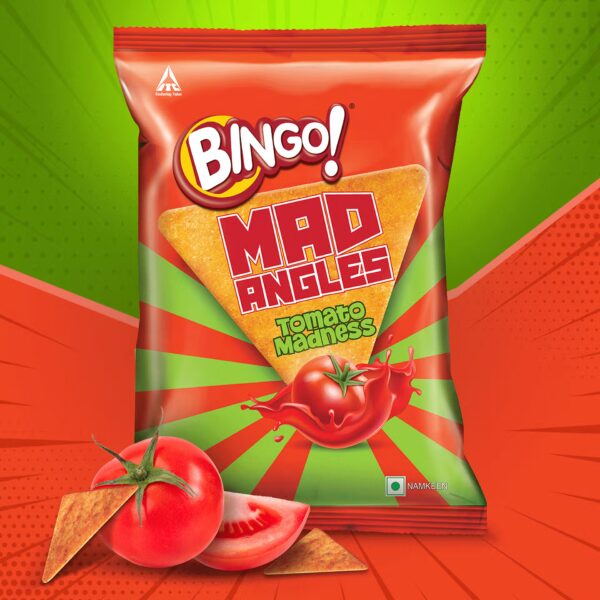 Bingo Mad Angles Tomato Madness Crisps Chips (64g Each)