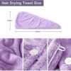Cortina Microfiber Hair Towel Cap, Soft Absorbent Quick Drying