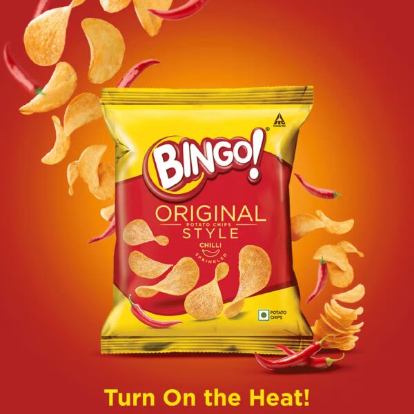 Bingo Original Style Chilli Potato Chips (45g Each)
