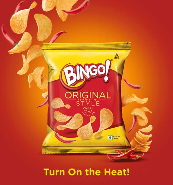 Bingo Original Style Chilli Potato Chips (45g Each)