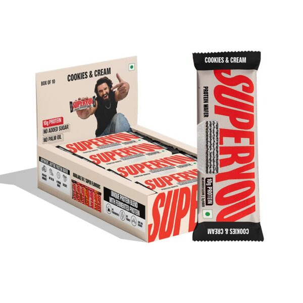 SuperYou Cookies & Cream Mini Protein Wafer Bar