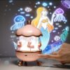 Night Light Rabbit Sky Projector for Kids – 360° Rotating Lamp with 6 Films, 5 Colours, USB Operated