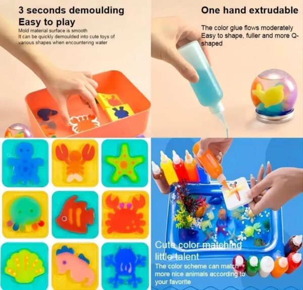 Resin Magic Water ELF Toys, Creative 3D Handmade Magic Gels Toys Homemade DIY Handmade Material Kit