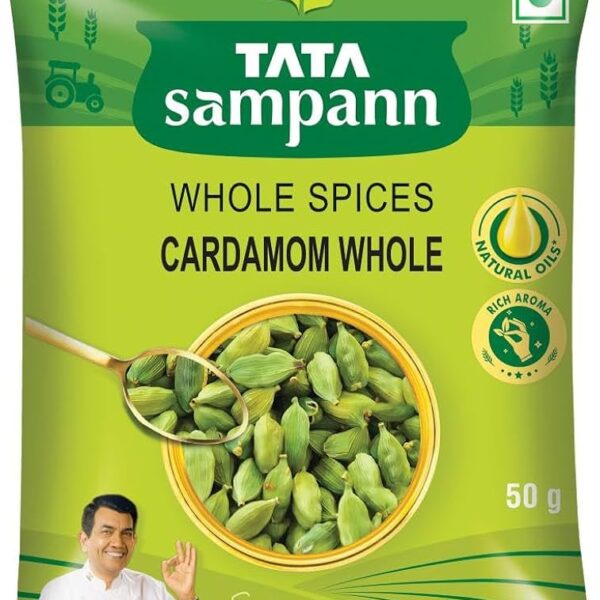 Tata Sampann Green Cardamom Whole / Elaichi (50g Each)