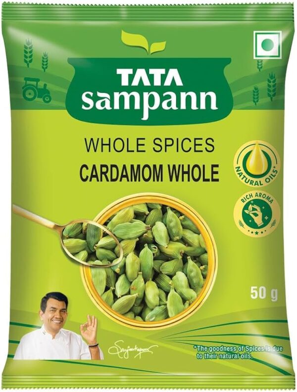 Tata Sampann Green Cardamom Whole / Elaichi (50g Each)
