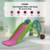 61Ve30ZGpIL._SL1500_ Solimo Dolphin Slide for Toddlers with Basketball Hoop (Colour: Pink & Green)