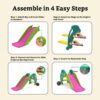 71L7iZBlKsL._SL1500_ Solimo Dolphin Slide for Toddlers with Basketball Hoop (Colour: Pink & Green)