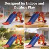 Dolphin Slide for Toddlers with Basketball Hoop (Colour: Red & Blue)