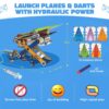 2in1 Hydraulic Aeroplane & Dart Launcher Toy for Kids