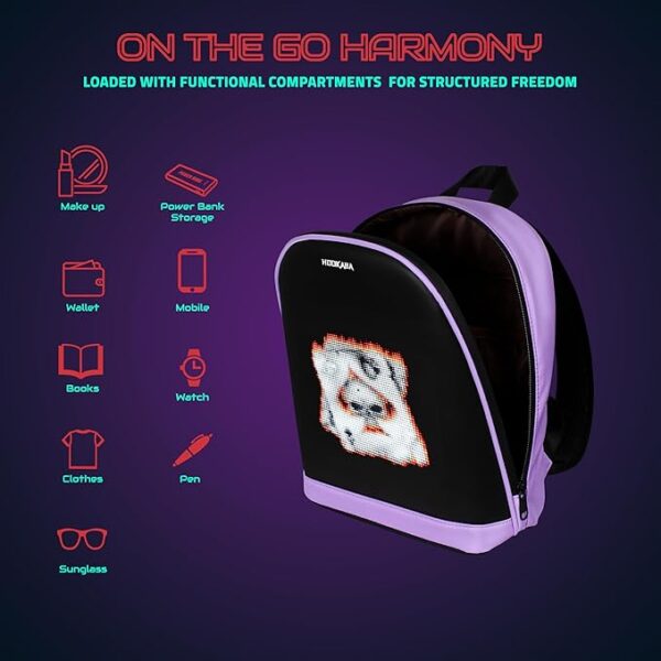 Bold Bling LED Backpack For Kids 8L | Smart Display Bag | With Programmable Screen, App Control & Water Resistant