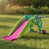71YaNgZyj6L._SL1500_ Solimo Dolphin Slide for Toddlers with Basketball Hoop (Colour: Pink & Green)