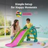71ZGzsLNMGL._SL1500_ Solimo Dolphin Slide for Toddlers with Basketball Hoop (Colour: Pink & Green)