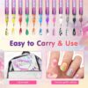 12 Colours Nail Art Pens Set | Quick Dry Waterproof Nail Polish Pens for DIY Nail Painting