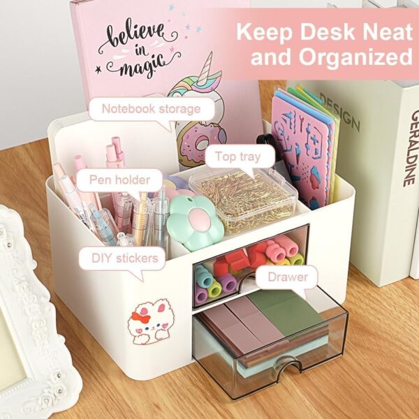 Desk Organizer with 2 Drawers