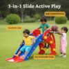Dolphin Slide for Toddlers with Basketball Hoop (Colour: Red & Blue)