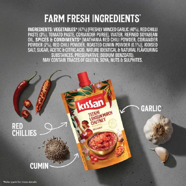 Kissan Teekhi Lehsun Mirch Chutney (200g)