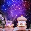 Night Light Rabbit Sky Projector for Kids – 360° Rotating Lamp with 6 Films, 5 Colours, USB Operated