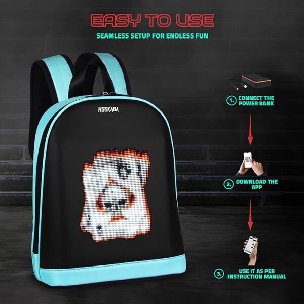 Bold Bling LED Backpack For Kids 8L | Smart Display Bag | With Programmable Screen, App Control & Water Resistant