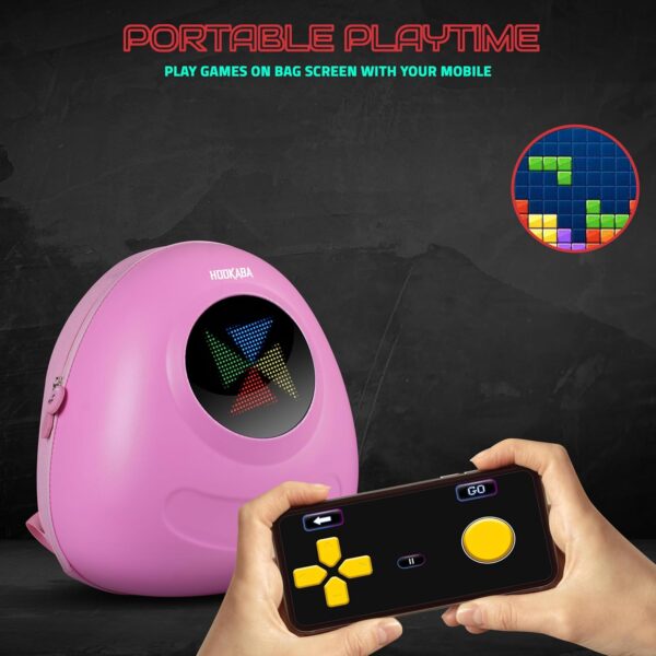 GlowBuddy LED Eyes Backpack 13L | Kids Smart Bag With App Control, Programmable Screen & Water Resistant