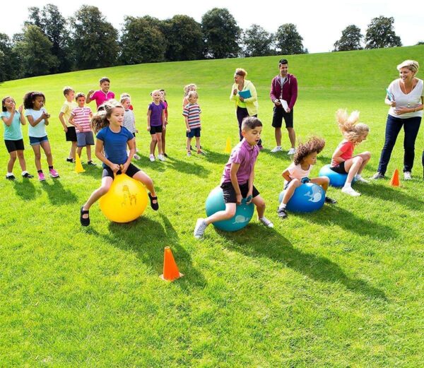 Sit And Bounce Rubber Hop Ball Jumping&Bouncing Ball For Boys Girls (Size 56Cm / 22 Inch,Multicolour)