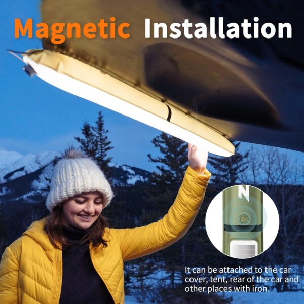 Inflatable Solar Camping Lantern,USB Rechargeable,4 Lighting Modes,IP66 Waterproof