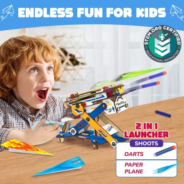 2in1 Hydraulic Aeroplane & Dart Launcher Toy for Kids