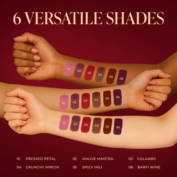 Handswatches.jpg-2 Batua Pocket Lipstick - Barfi Wine (Wine) Rich Satin Finish With In-built Mirror
