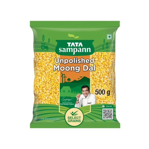 Tata Sampann Unpolished Yellow Moong Dal (Dhuli) /  Skinless Split Green Gram