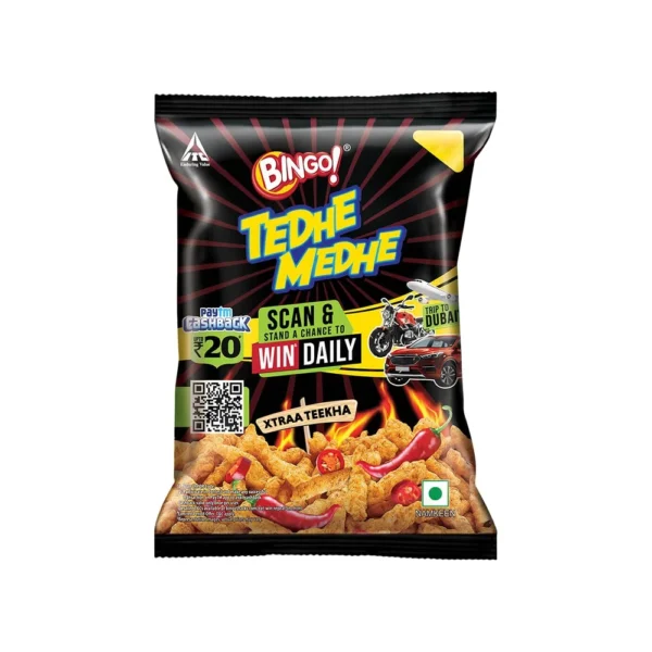 Bingo Tedhe Medhe Xtraa Teekha Crisps (80g Each)