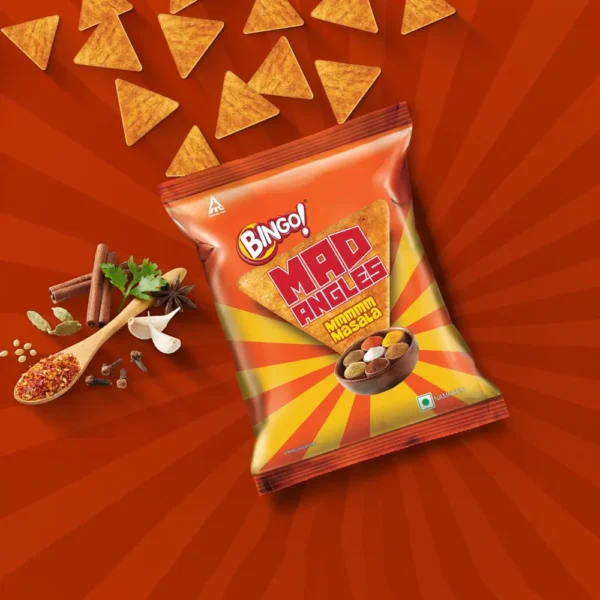 Bingo Mad Angles Masala Madness Crisps Chips (64g Each)