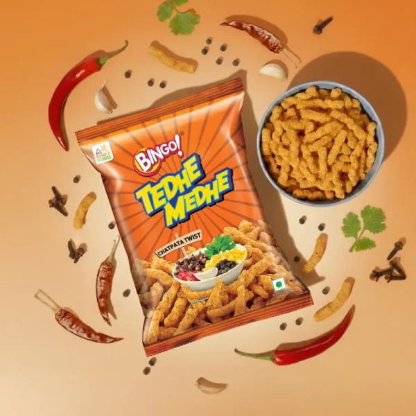 Bingo Tedhe Medhe Chatpata Twist Crisps Chips (80g Each)