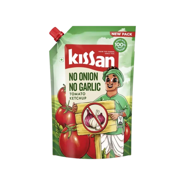 Kissan Tomato Ketchup (No Onion & Garlic) - Doy Pack (850g Each)