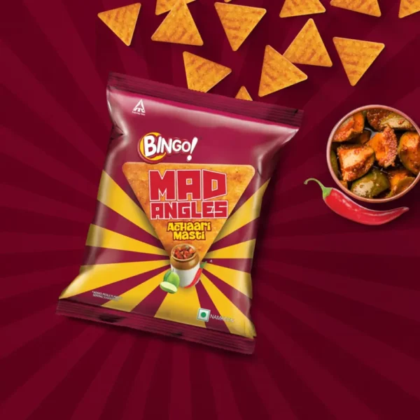 Bingo Mad Angles Achaari Masti Crisps Chips (64g Each)