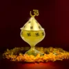 17d4b34c-372a-4f56-a599-840b83824add.png Nitya Omkareshwar 4.8" Small Brass Diya (Akhand Deep)