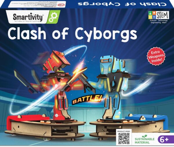 71jbiuBHK+L._SL1415_ Smartivity 2in1 Fighting Robots Toy / Build and Fight - 2 Action Characters