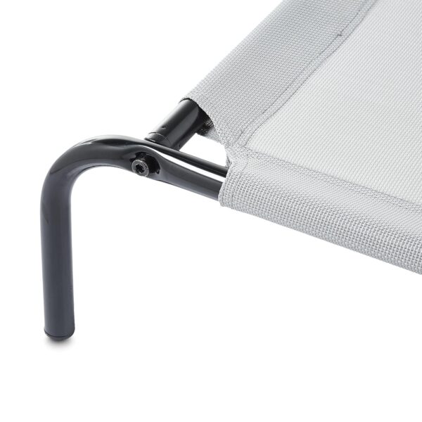 81-O5-uC2JS._SL1500_ Large Elevated Cooling Pet Dog Cot Fabric Bed (51 x 31 x 8 Inches) Grey