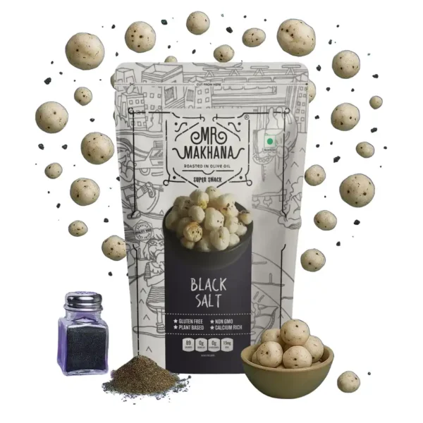 Mr-Makhana-Fox-Nuts-Black-Salt-Delicious-Teatime-Snack-Popped-Lotus-Seeds-Roasted-In-Olive-Oil.jpeg Mr Makhana Fox Nuts Black Salt | Delicious Teatime Snack, Popped Lotus Seeds, Roasted In Olive Oil (55g)