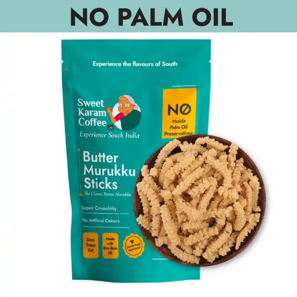 Sweet Karam Coffee Butter Murukku | No Palm Oil (95g)