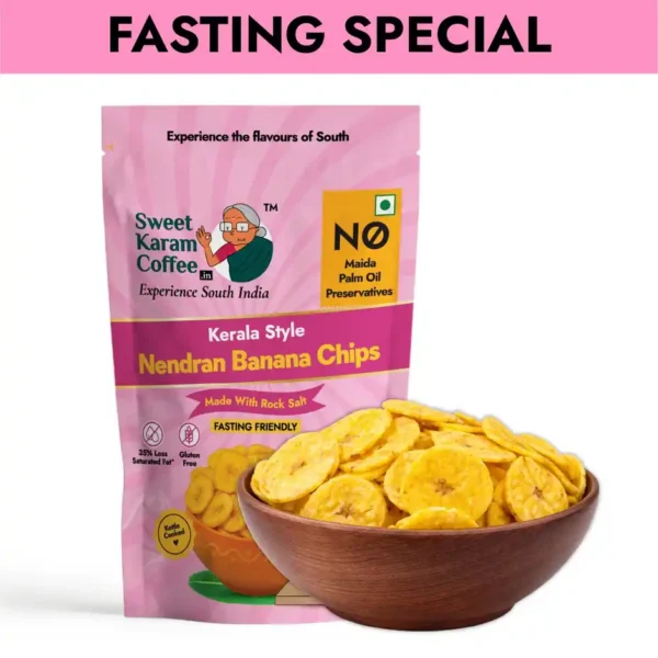 Sweet-Karam-Coffee-Rock-Salt-Nendran-Banana-Chips-Fasting-Vrat-Special.jpeg Sweet Karam Coffee Rock Salt Nendran Banana Chips - Fasting (Vrat) Special (65g)