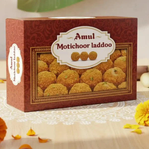 Amul-Motichoor-Ladoo-Sweet-Delicious.jpeg Amul Motichoor Ladoo | Sweet & Delicious (200g)