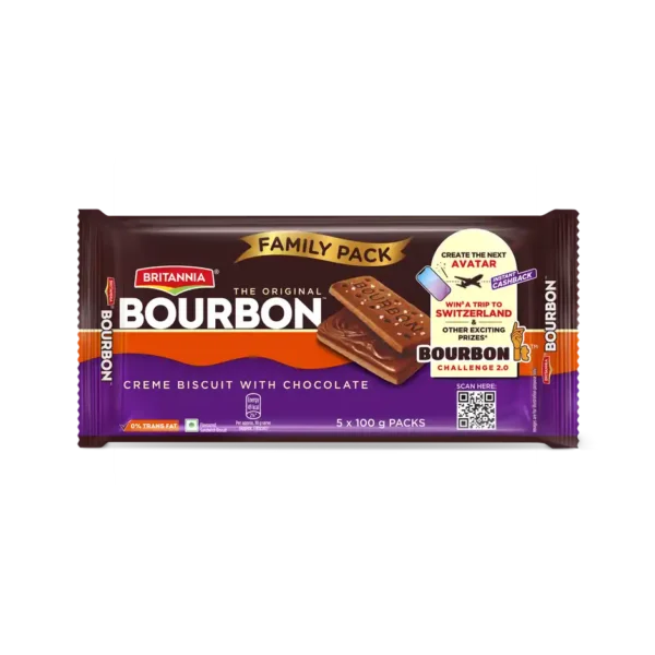 Britannia-The-Original-Bourbon-Creme-Biscuit-with-Chocolate-Chocolatey-Indulgence-in-every-layer.png Britannia The Original Bourbon | Creme Biscuit with Chocolate | Chocolatey Indulgence in every layer (5 x 100 g)