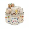 51QcRB2KoQL._SL1024_ AccuPrints Sumiko 360 Degree Rotating Pen Holder Desk School Study Stationery Gift for Students Organiser with Pen and Pencil Holders Pen and Pencil Stationary Storage Plastic Storage Box (WHITE)