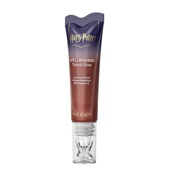 Swiss Beauty Harry Potter Spellbinding Tinted Gloss | Sheer Tint | Intense Hydration | Long-Lasting Shine | Enriched with Vitamin E | Bombarda Toffee Brown |