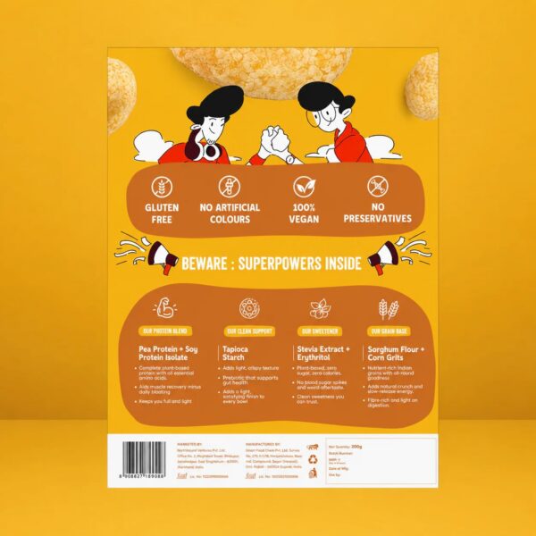 611i10EQZPL._SL1254_ PROSKII Mango Munch 38g Protein Cereal | Plant-Based Mango Flavour