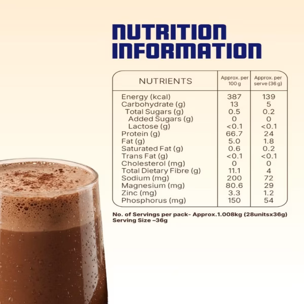 6147T9zxitL._SL1000_ Horlicks Protein Powder 1 Kg Pack| 24g Protein | 4g Fibre|Chocolate Flavour |28 Daily Use Sachets | Fermented Yeast Isolate | Gut-Friendly Protein | Complete | For Men & Women