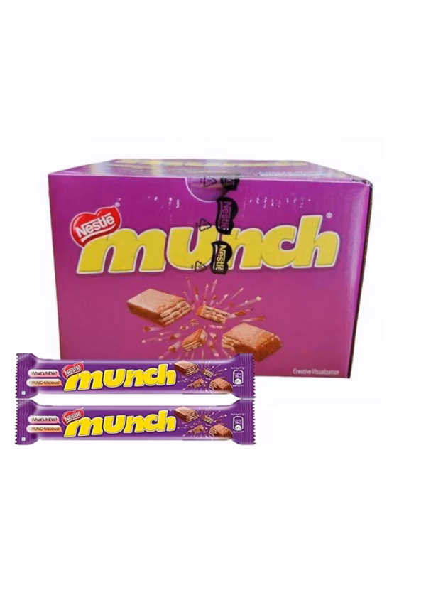 61K0WJFVarL._SL1500_ Nestle Munch Crunchilicious Milk Chocolate 48Pc Box Pack - 450 Gram