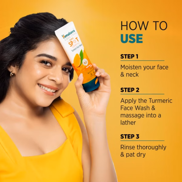 Himalaya Dark Spot Clearing Turmeric Face Wash | Reduce dark spots in 7 days | Organically sourced & Cold-pressed turmeric | 100ml (Pack of 3)