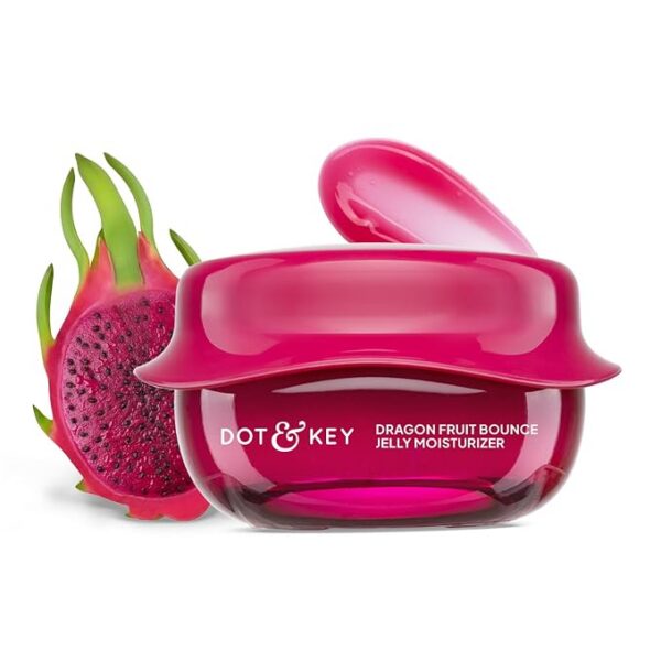 Dot & Key Dragon Fruit Bounce Jelly Moisturizer, Plant PDRN & Niacinamide, For Oily & Combination Skin, Deeply Hydrates, Bouncy, Plump Skin, Lightweight, Non-Sticky, Dewy Radiant Skin, Oil Balance | 60ml
